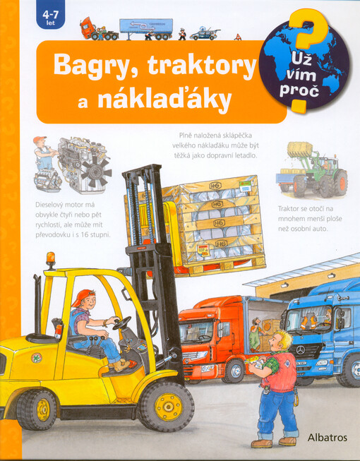 obal knihy - Bagry, traktory a náklaďáky